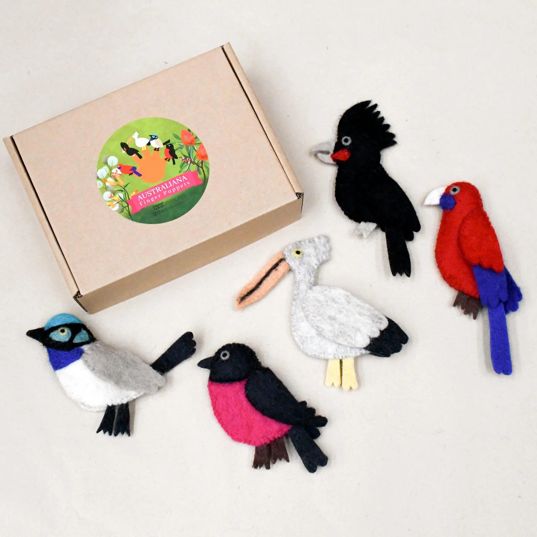 Australian Colourful Birds Puppet Set