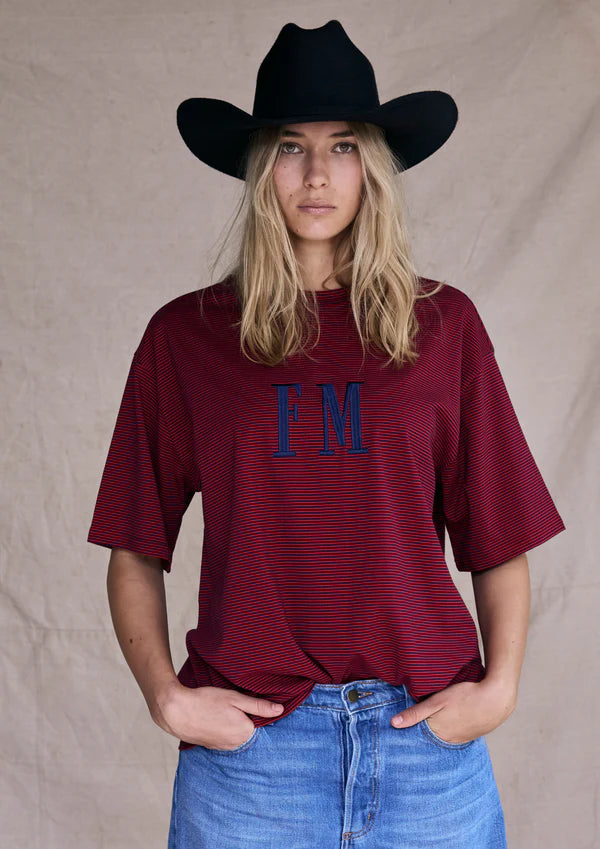 Oversize Stripe - Red/Navy