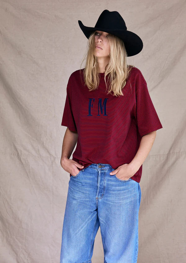Oversize Stripe - Red/Navy