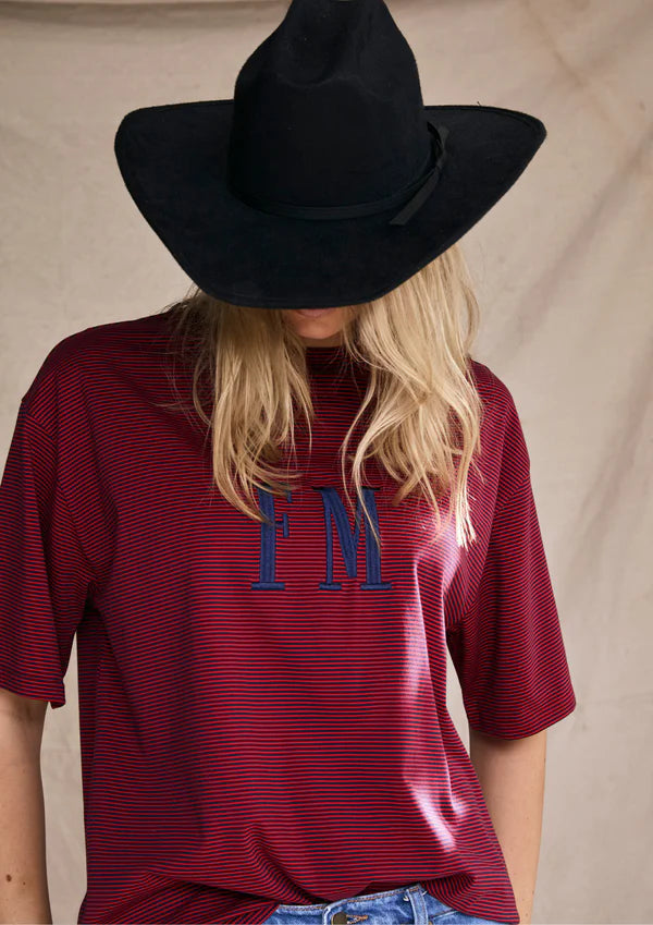 Oversize Stripe - Red/Navy