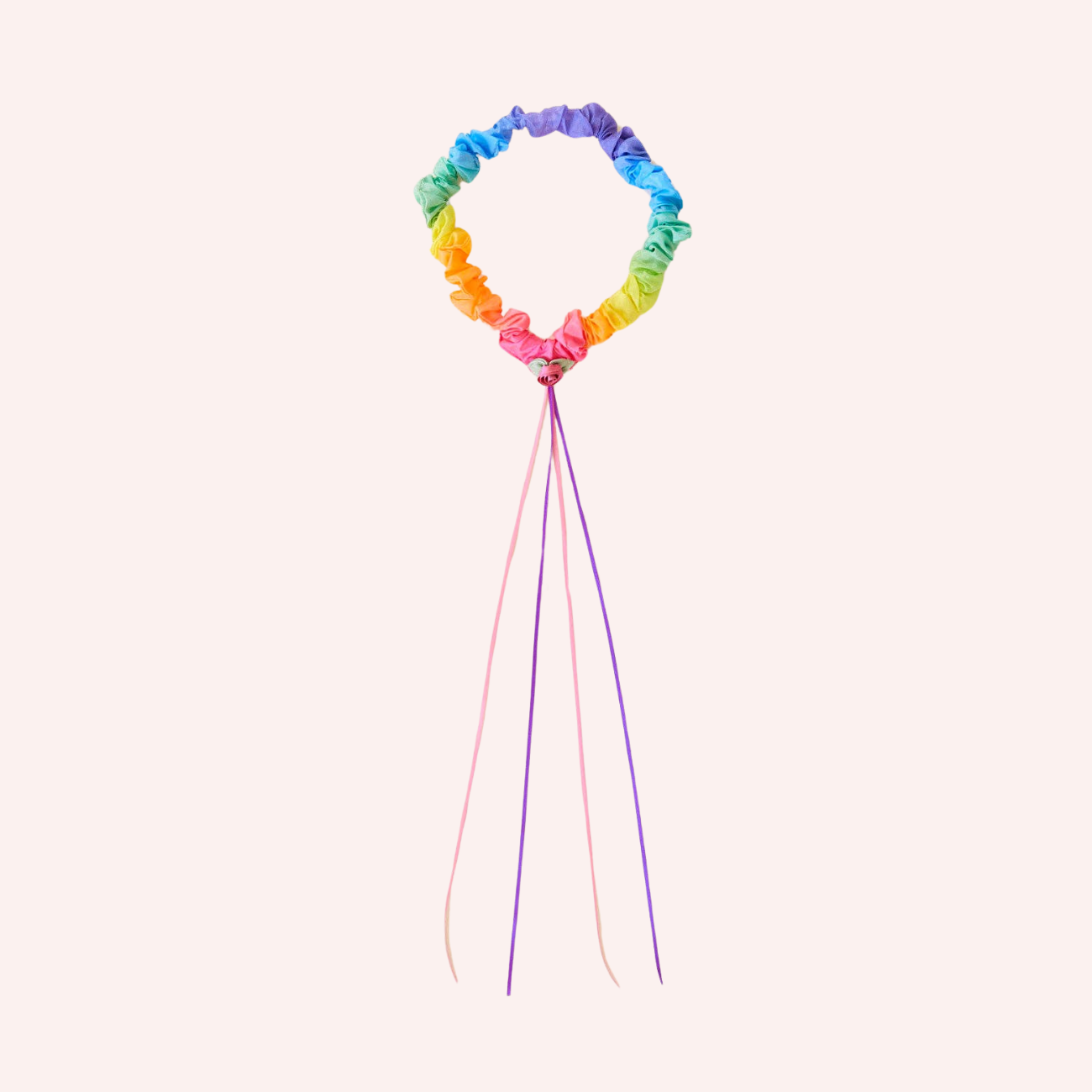 Rainbow Garland - 100% Mulberry Silk Ribbon Headband