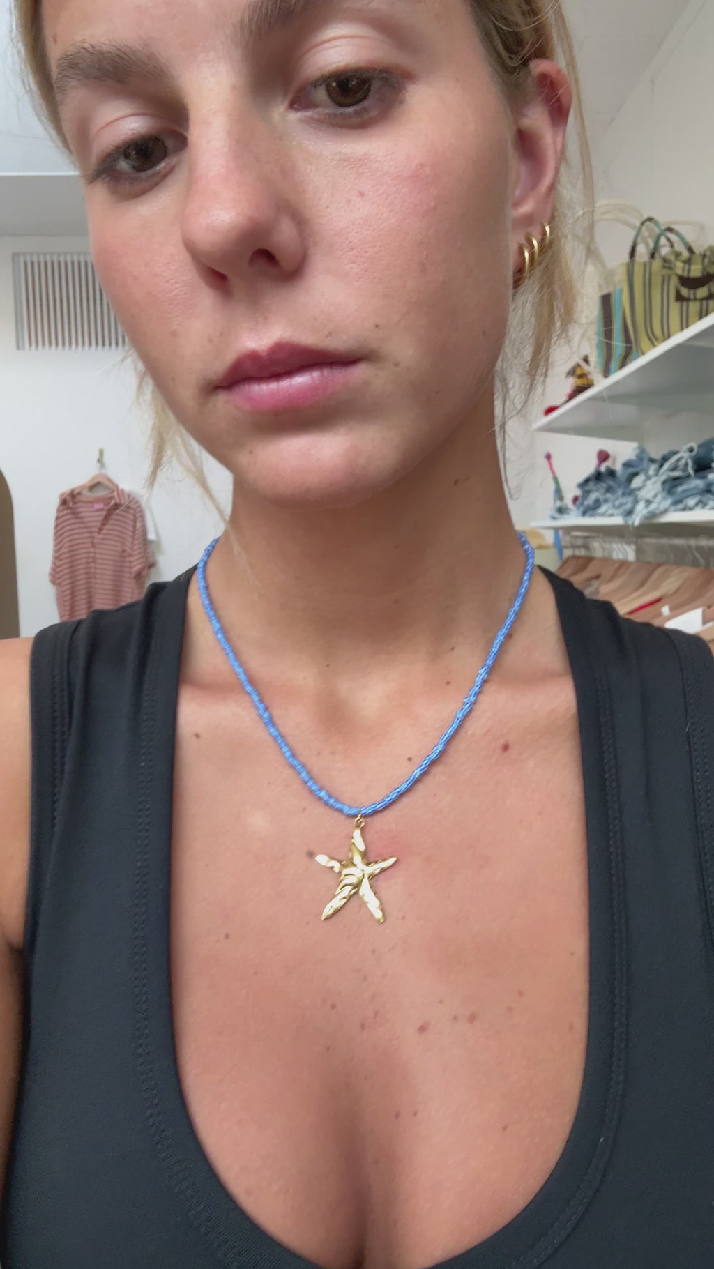 The Aqua Star Gold Plated Necklace