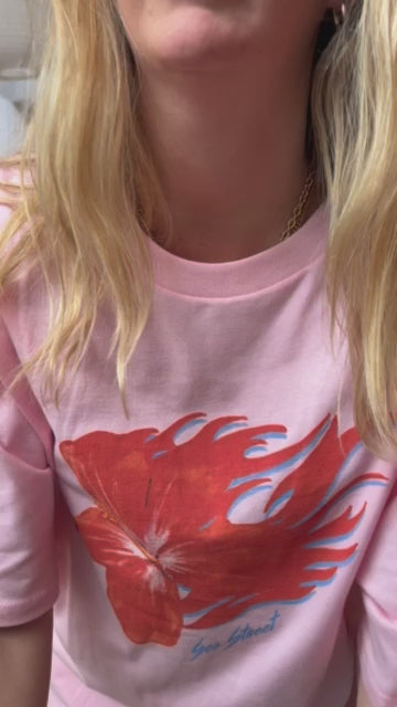 Flaming Hibiscus Relaxed T-Shirt