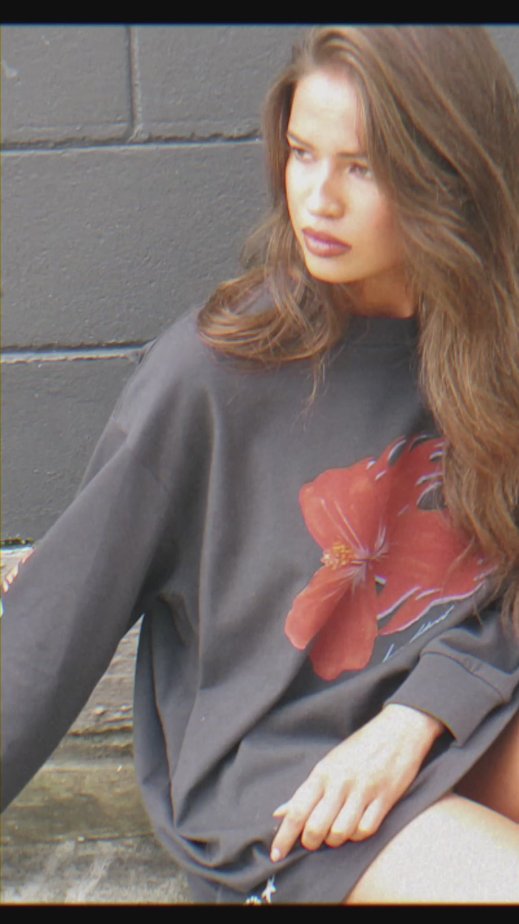 Flaming Hibiscus Racing LS T-Shirt