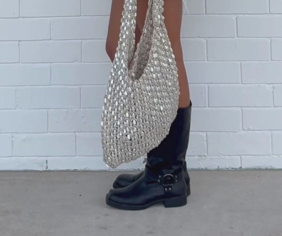Sirena Pearl Beaded Bag