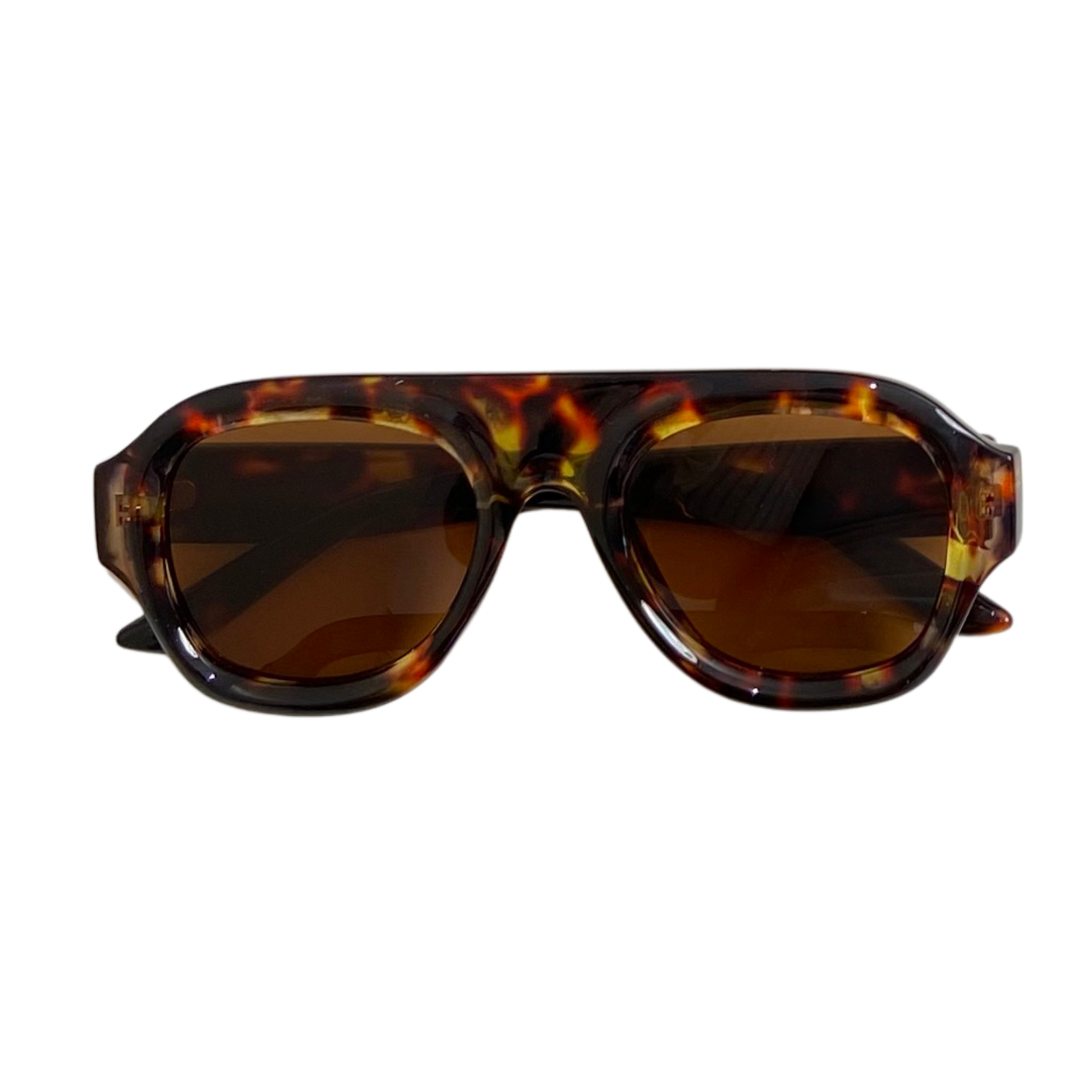 Aviator Shield Sunglasses – Tortoiseshell