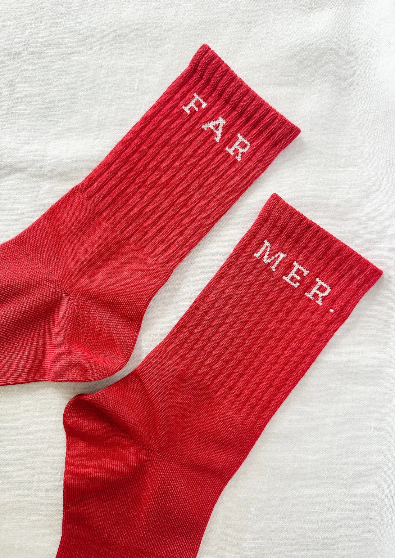 FAR MER Red Boot Socks