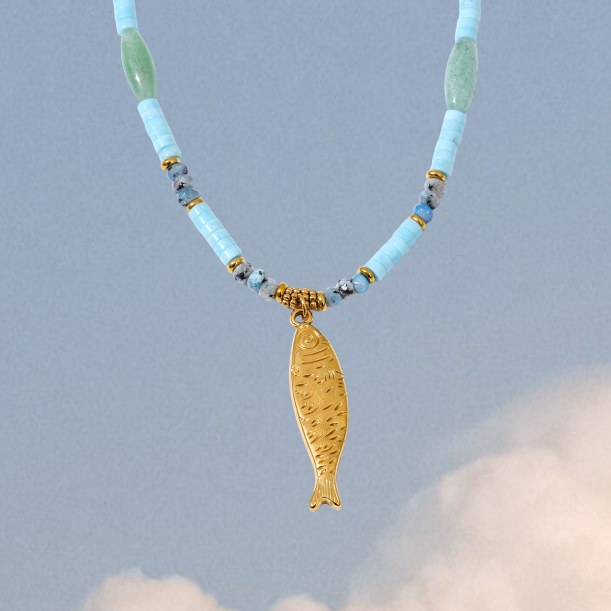 Sardina Gilded Bead Necklace
