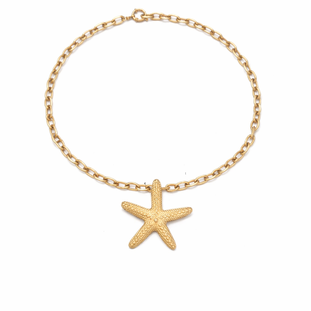 Golden Starfish Necklace
