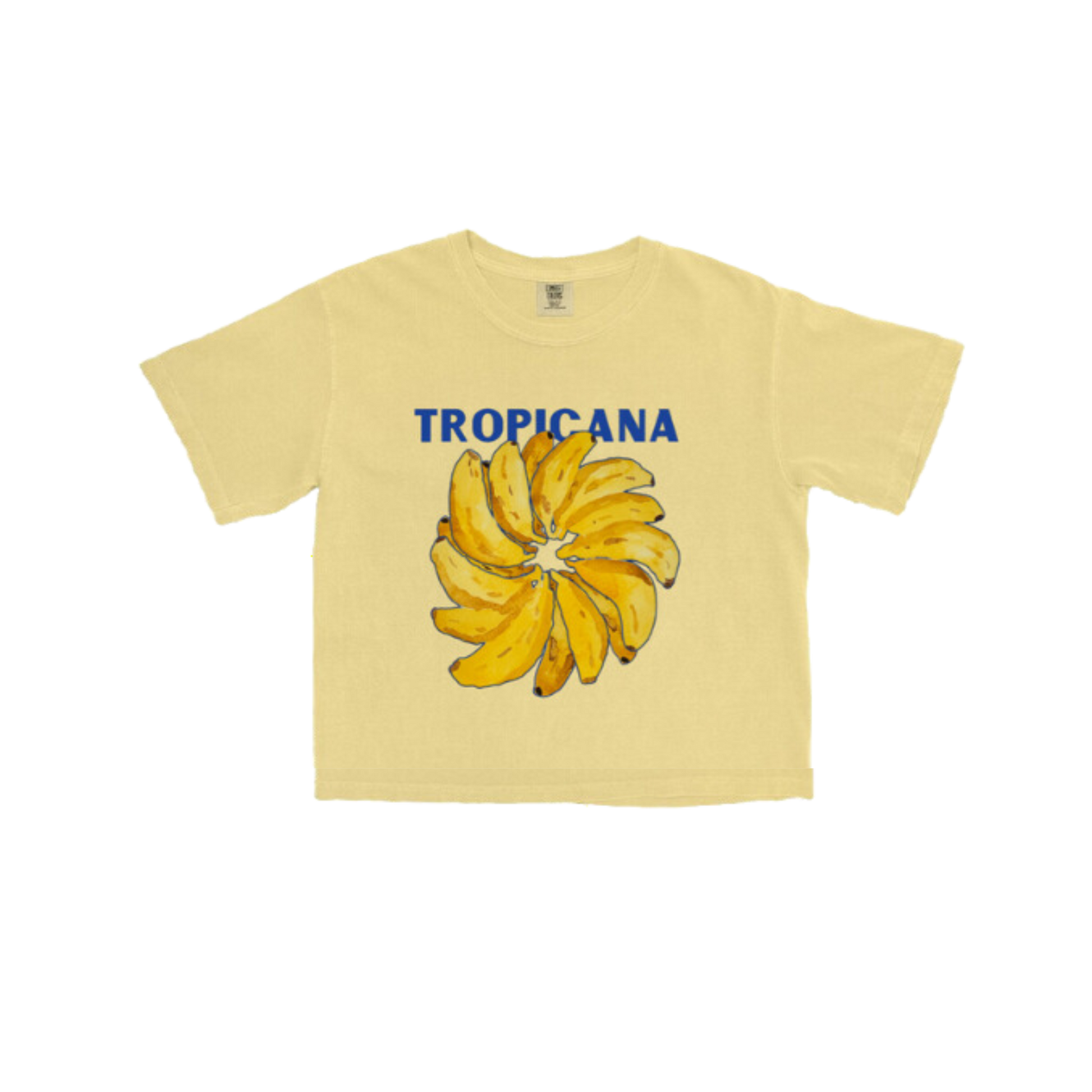 Club Tropicana -Banana Tee Boxy Crop Style