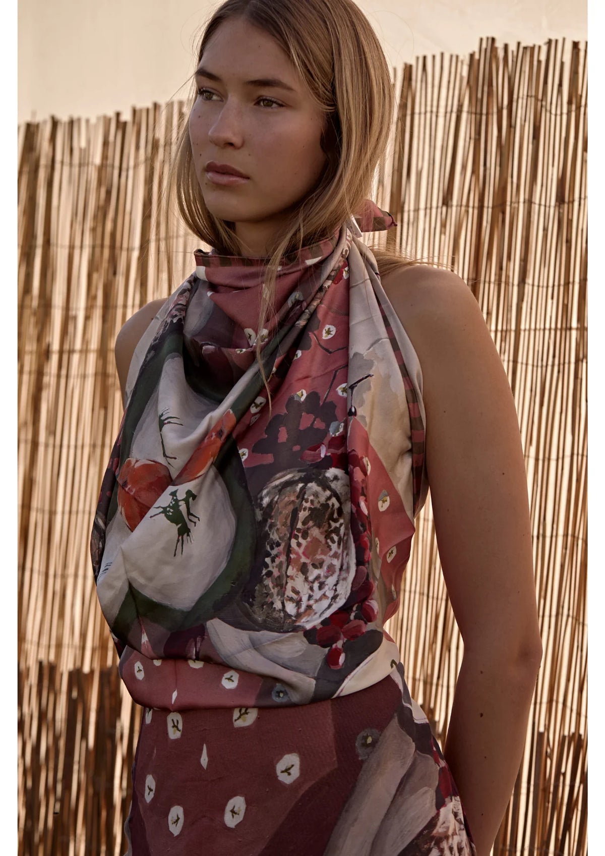 Green Horse - Large Silk Scarf